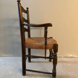 Provencal straw armchair