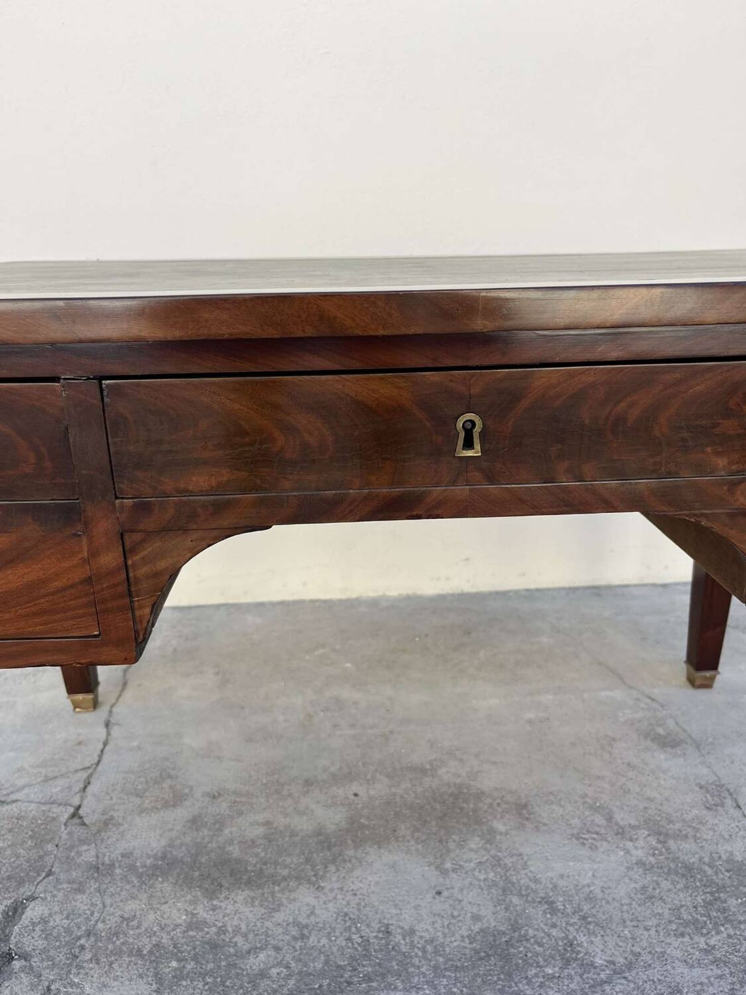 Empire style desk in solid mahogany, 19th century