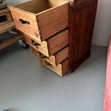 Meuble de métier en bois, 4 tiroirs