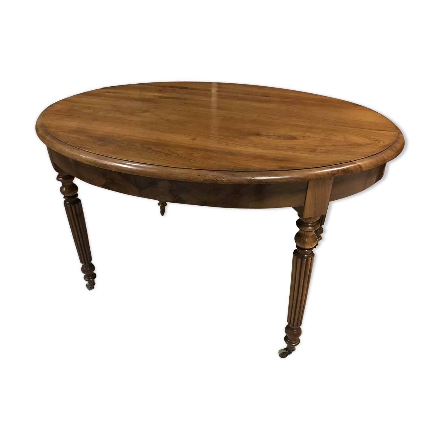 Table Louis Philippe old walnut oval
