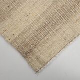 Striped Pattern Brown & Cream Vintage Kilim Rug, 220x300Cm