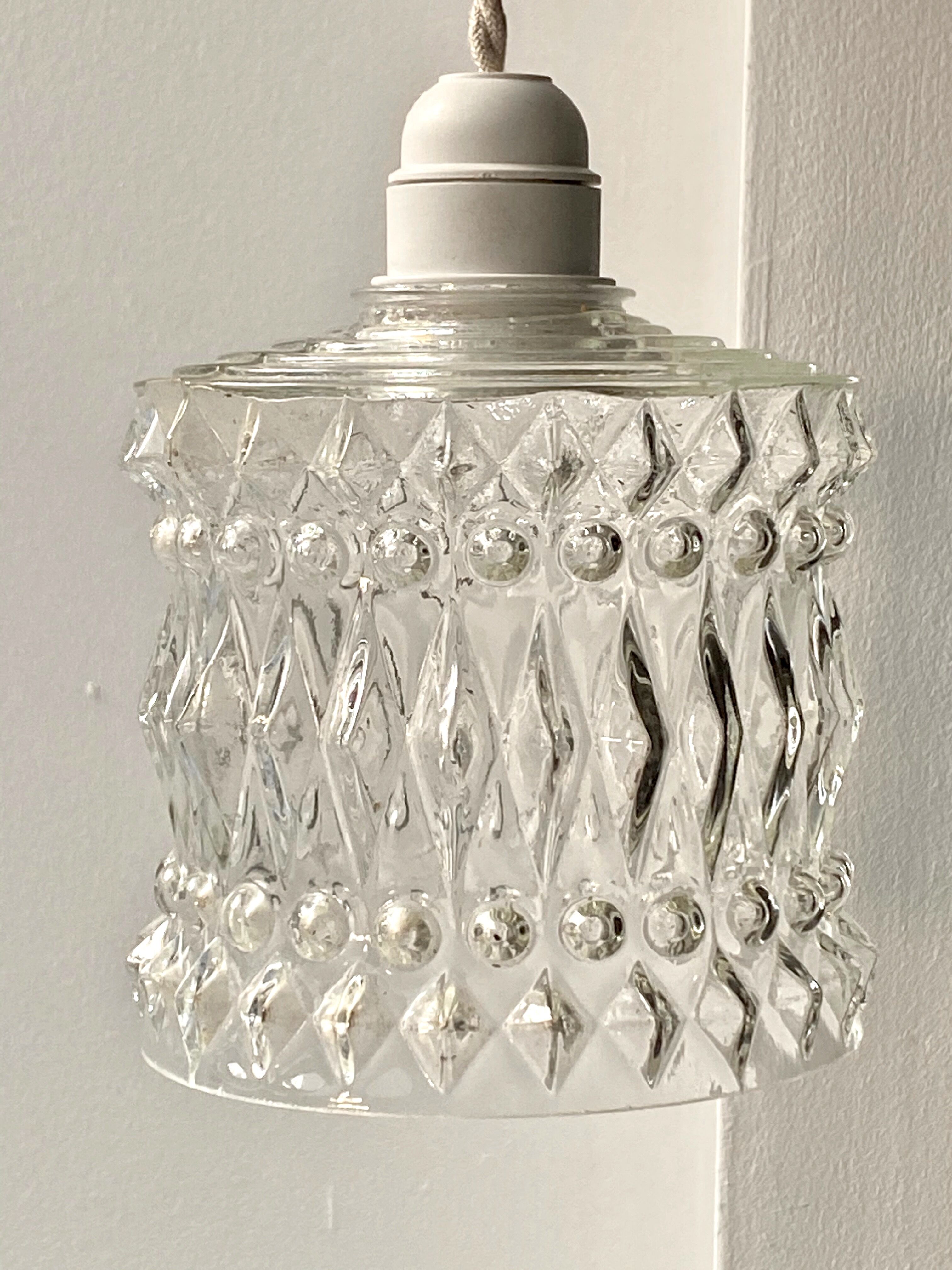 Glass pendant lamp 60s