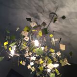 Line and paper chandelier