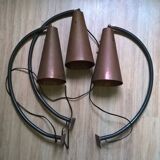 Vintage industrial Scandinavian style wall lights in copper and metal
