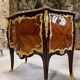 Jumping Commode in Marquetry and Gilded Bronzes Attributed to the House of Millet, 19th Century