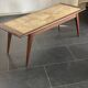 Vintage Brutalist Slate Top Salon Table
