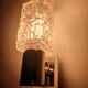 Four vintage chrome wall lights with square globes, Italian Targetti, 1970s