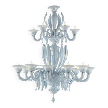 Contemporary Mid-Century Modern Venetian Style Murano Glass Chandelier