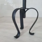 Large metal candlestick in Brutalist style