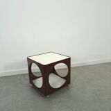 Table d'art Kubus Space Age Bruine