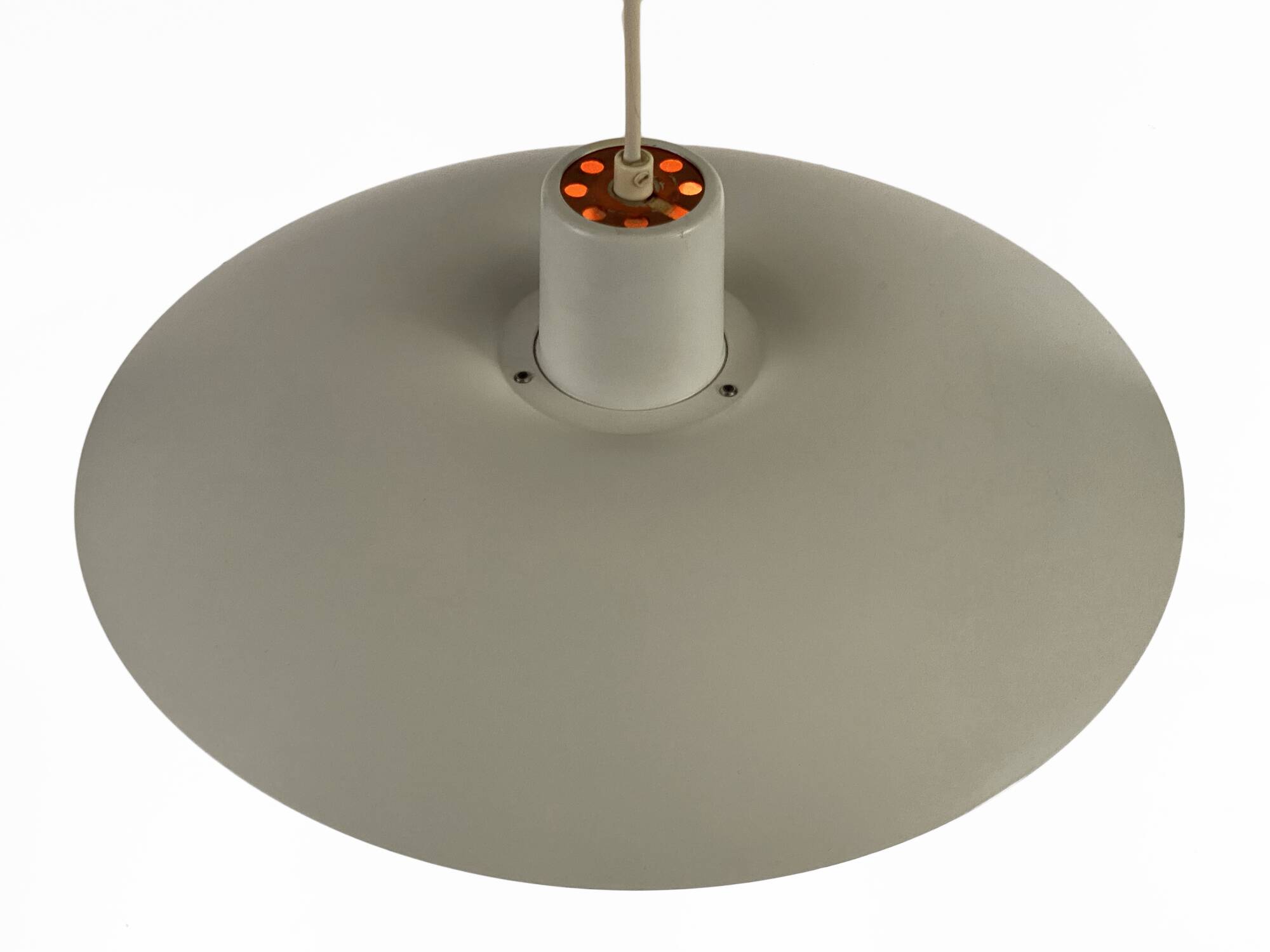 White pendant light PH 4/3 by Poul Henningsen for Louis Poulsen. Denmark 1970s