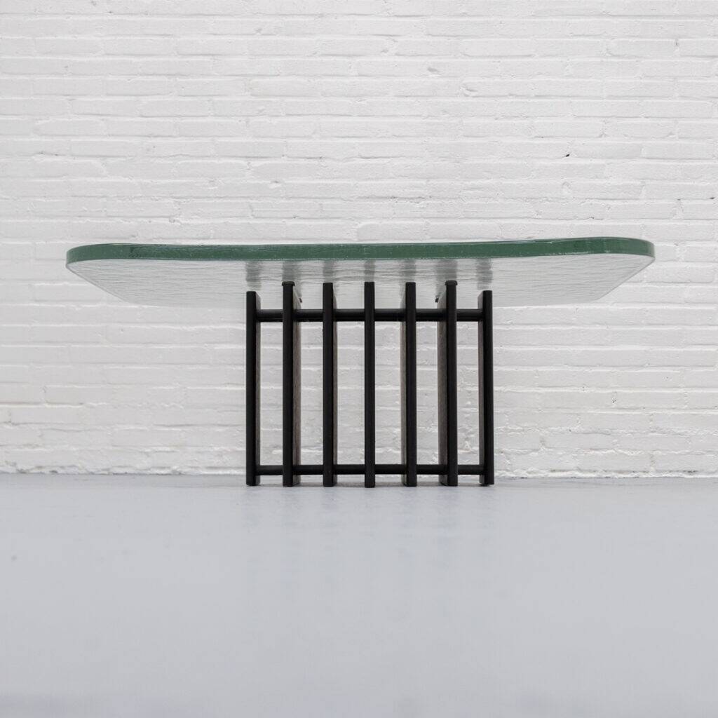 Heinz Lilienthal glass coffee table 1970s
