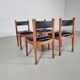 Set of 4 dining chairs by Silvio Coppola for Bernini, 1960s.