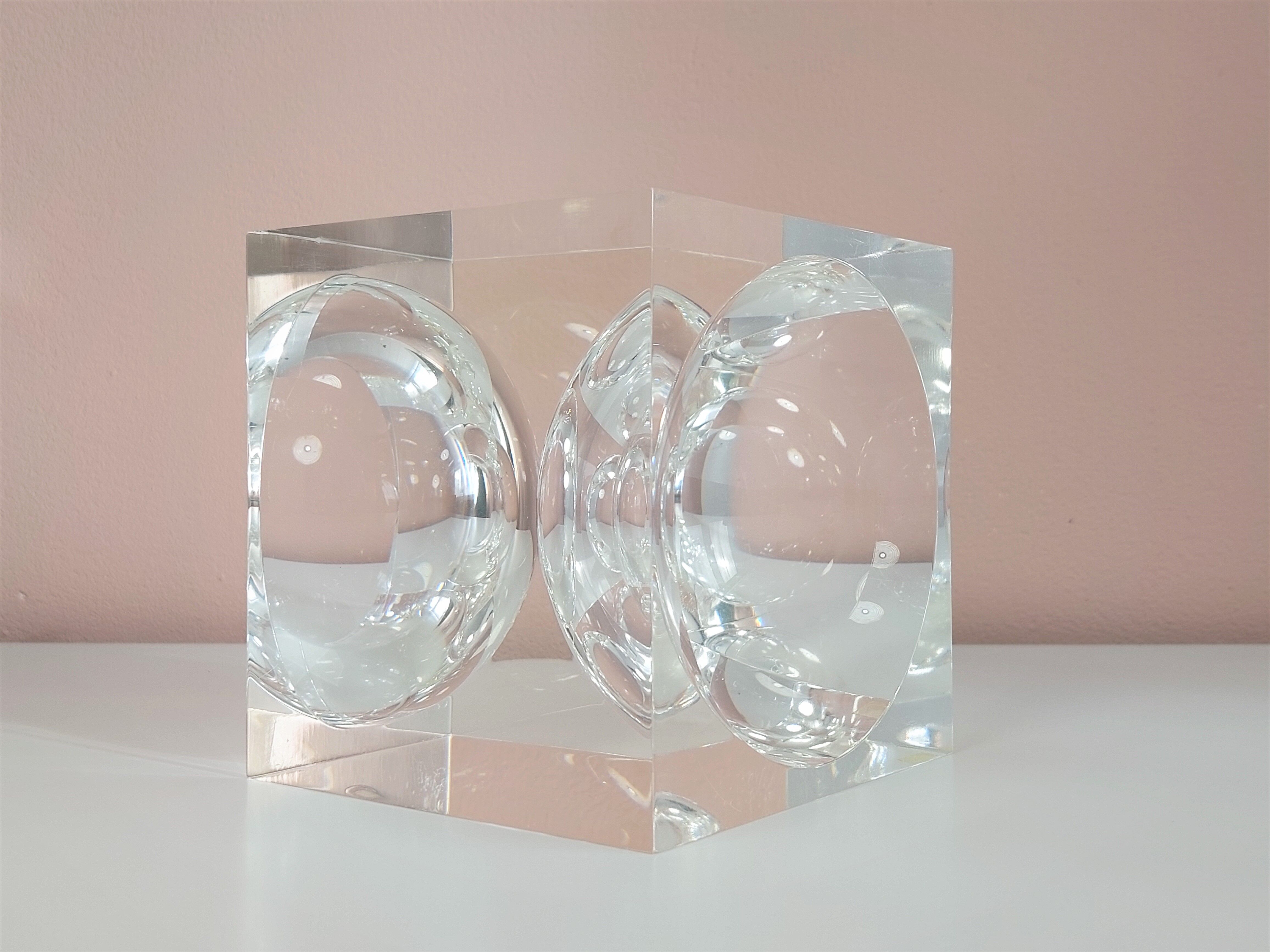 Acrylic Op-Art Sculpture by Team Guzzini 1970's.