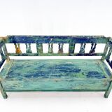 Antique Bench with Storage Space and Beautiful Original Patina