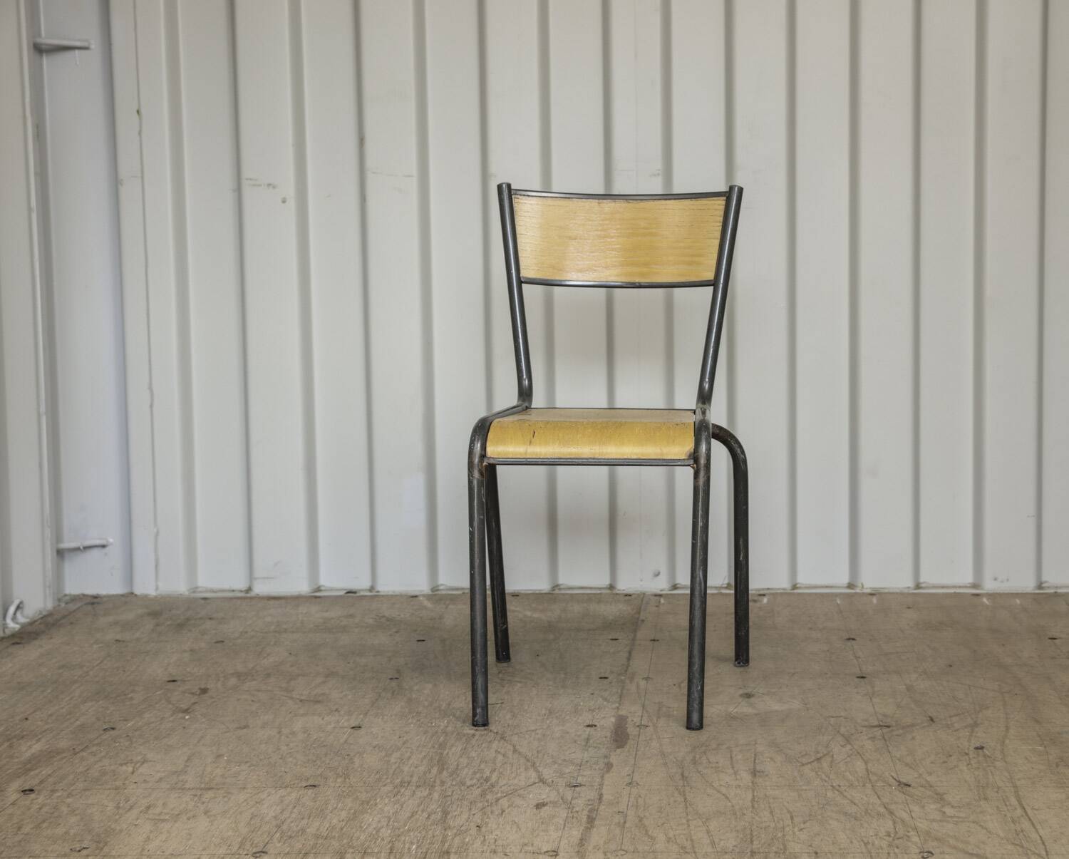 School chair 510 mullca gaston cavaillon industrial vintage