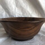 large vintage wooden salad bowl, Scandinavian design