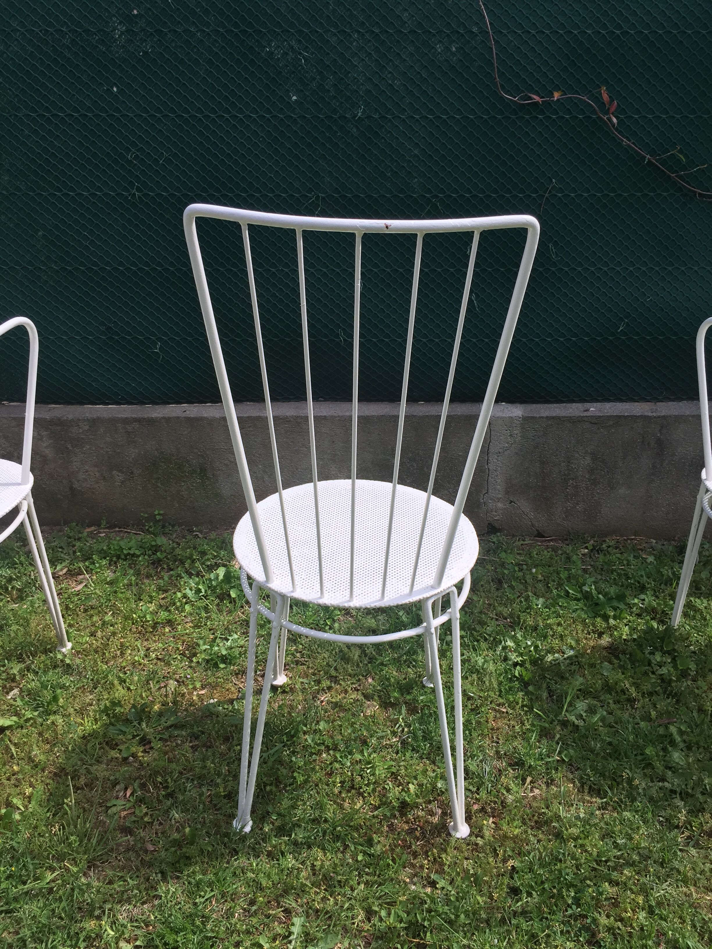 Lot of  3 metal garden chairs