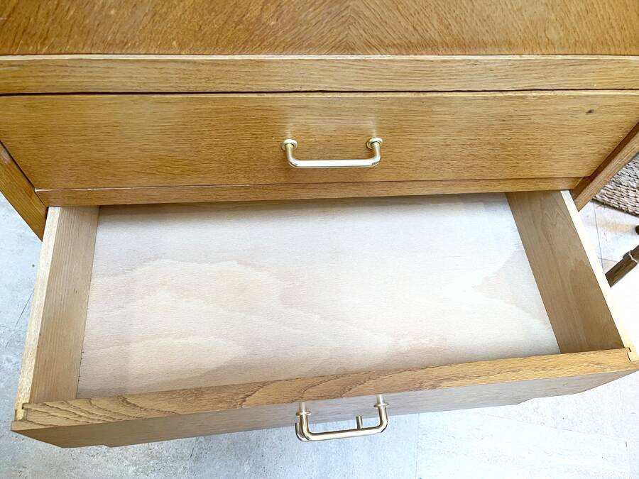 Vintage secretary with compass feet, 1960