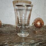 Ensemble de 3 Verres à Vin Cuit Art Déco - 1940 Certifié - Filets Dorés - French