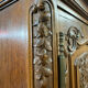Armoire bibliothèque louis xv rocaille en noyer vers 1880-1900