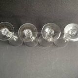 4 Verres à eau – Cristal soufflé estampillé