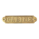 Brass cabin door plate