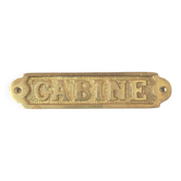 Brass cabin door plate
