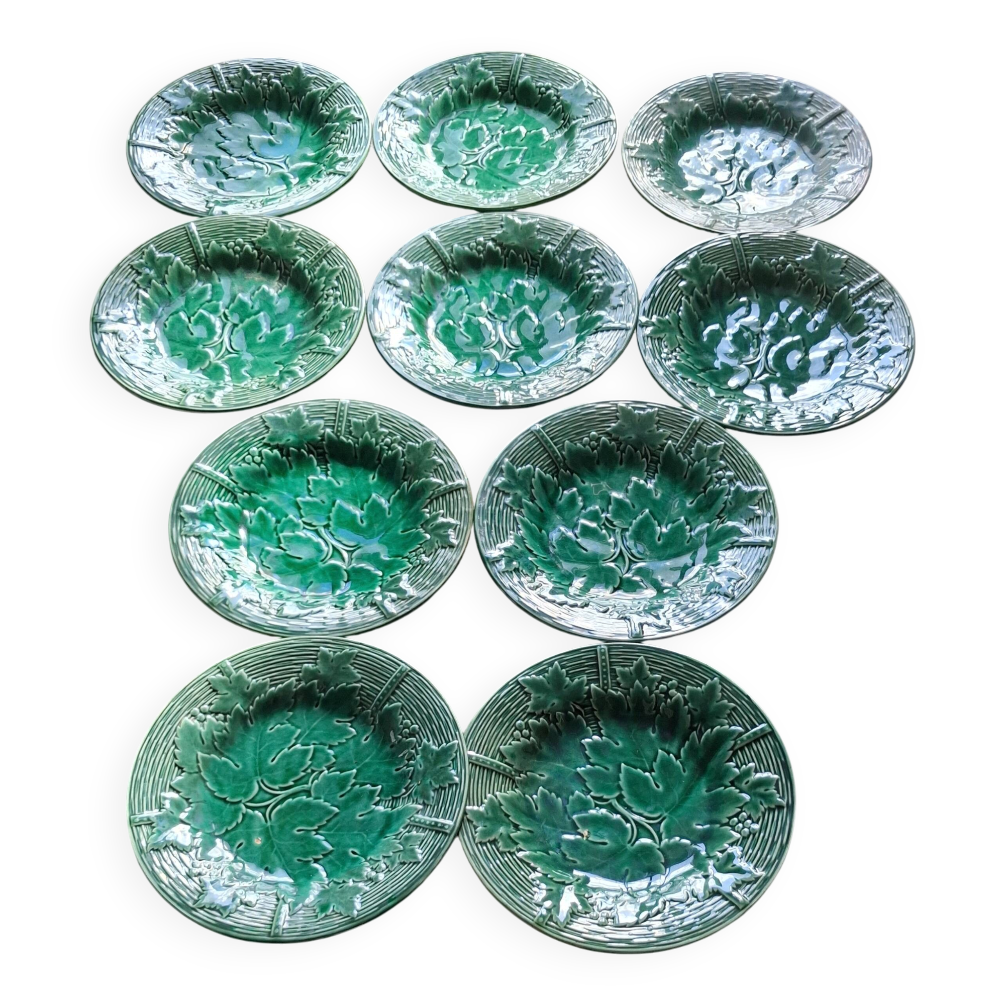 Gien earthenware dessert plates