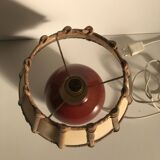 Red ceramic lamp