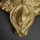 Antique crystal bowl on a bronze stand.