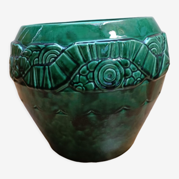Cache pot in faience of Orchies, 50s