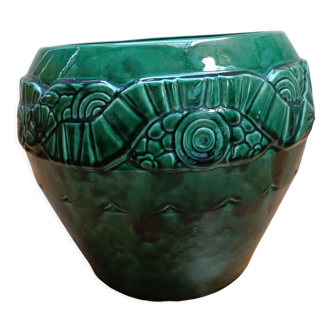 Cache pot in faience of Orchies, 50s
