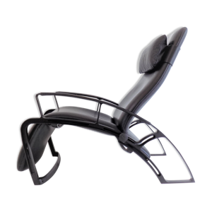 Fauteuil en cuir IP84S par Ferdinand A. Porsche pour Interprofil