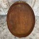 Antique Oval Cocktail Table Guéridon LOUIS XV Wooden Curved Legs Vintage