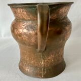 Hammered copper pot with handles