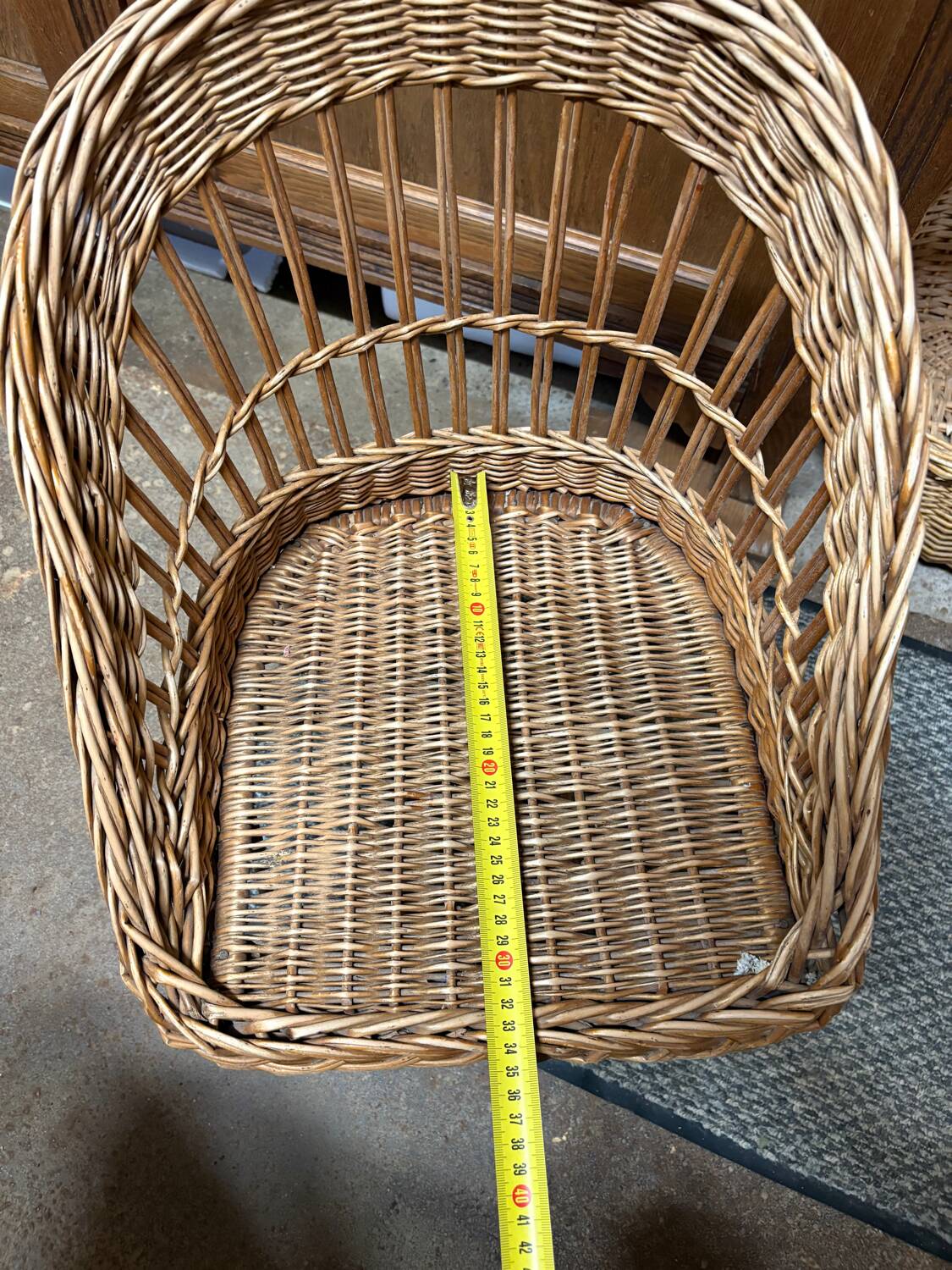 Small wicker children's armchair
