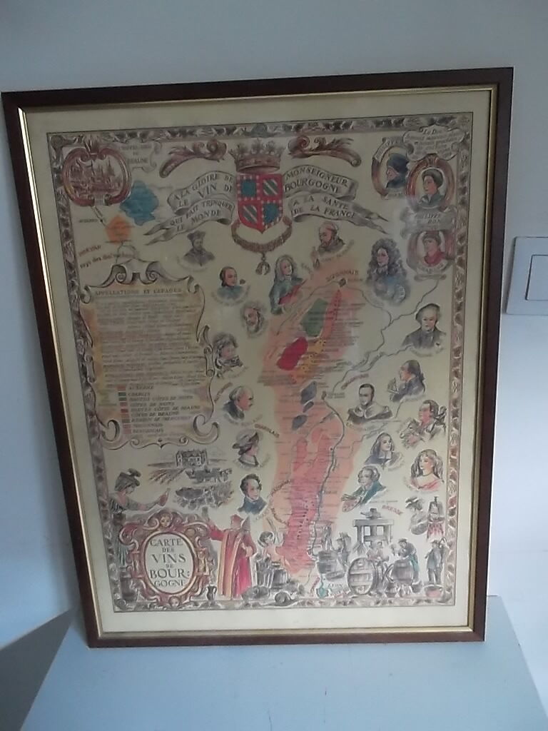 Table poster : burgundy wine list