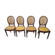 Set de 4 chaises cannées de style Louis XVI
