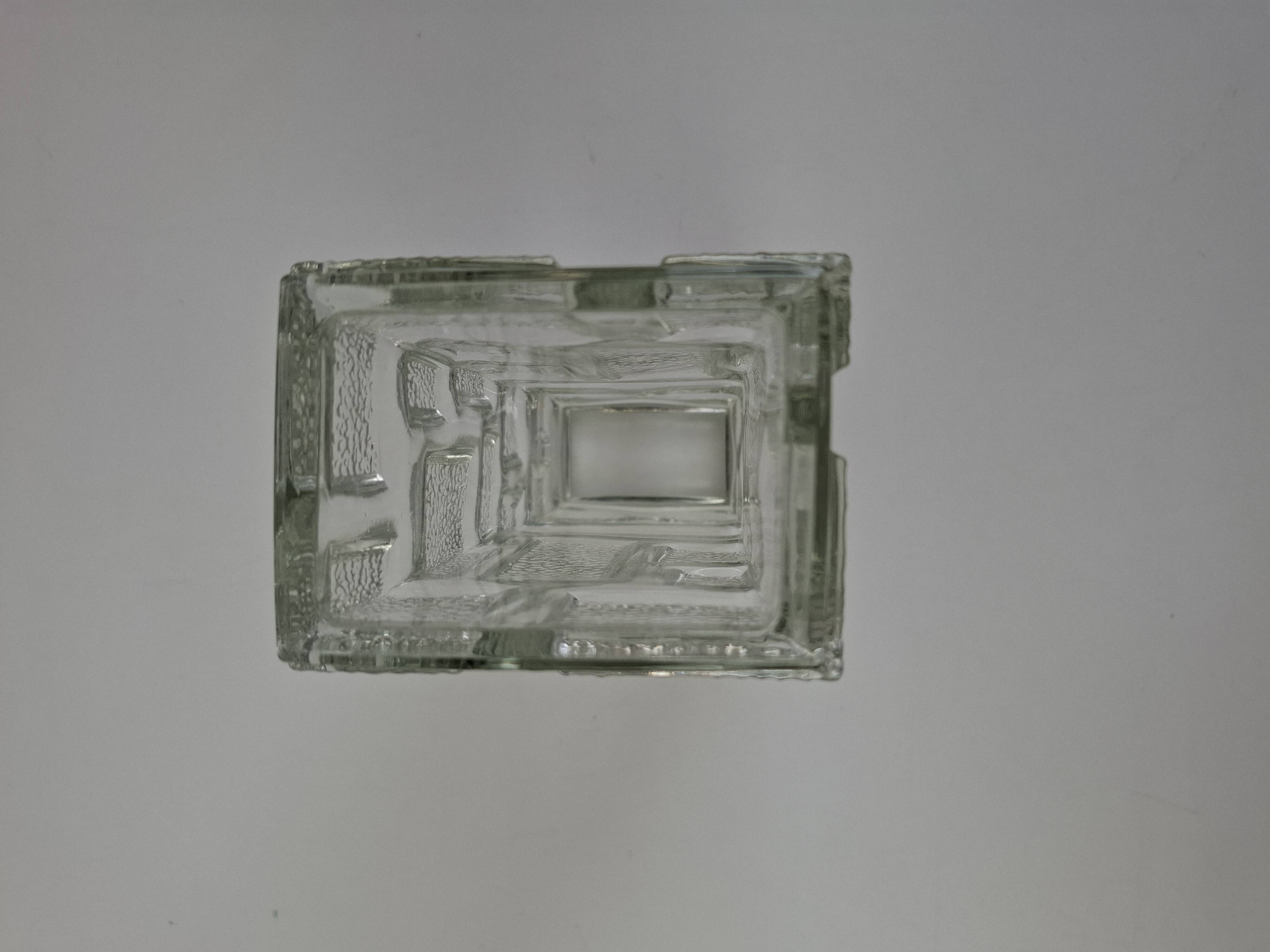 1969 Brickwork Pressed Glass Vase by Jiří Zejmon for Rudolfova Huť, Czechos
