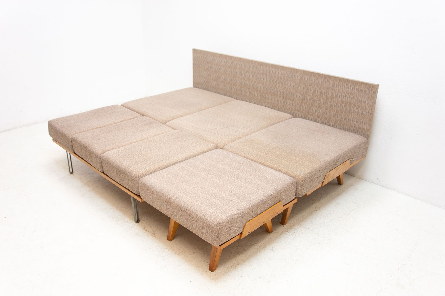 Mid century corner folding sofa by František Jirák for Tatra nábytok, 1960´s, Czechoslovakia