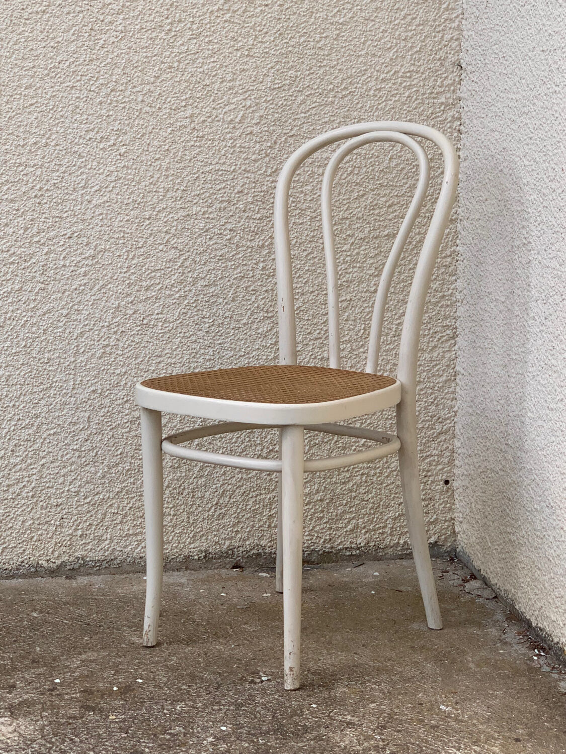 Caned bistro chair