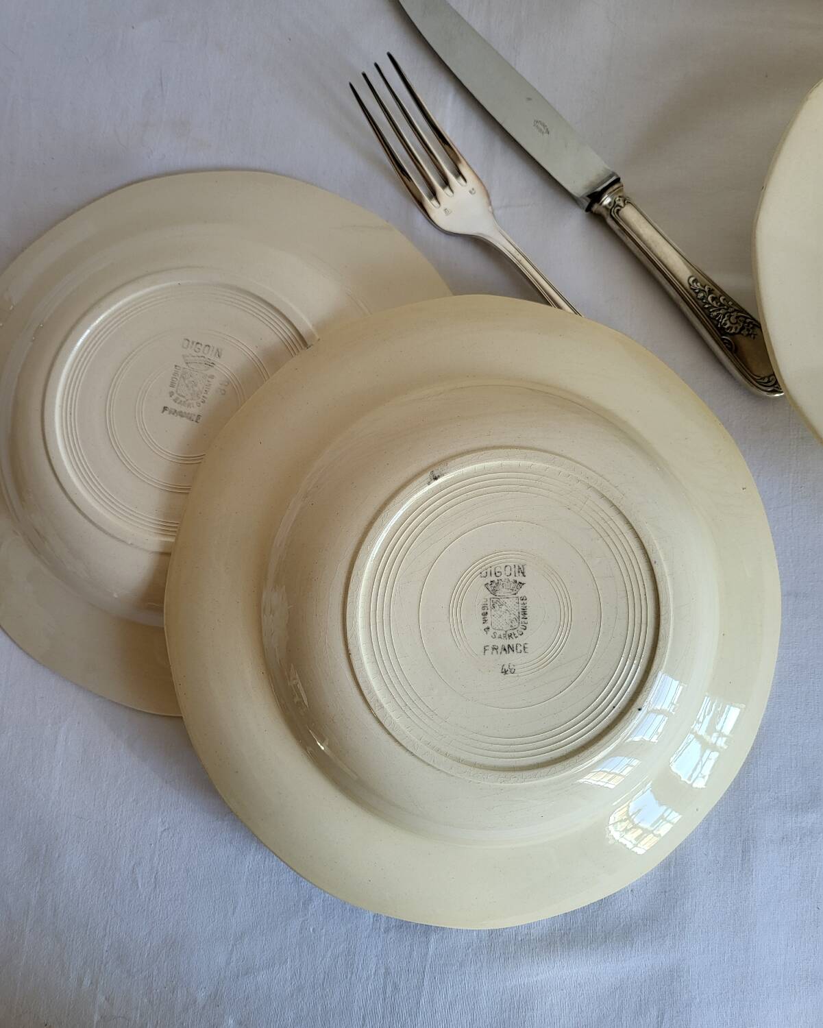 7 vintage deep plates in earthenware from Digoin Sarreguemines