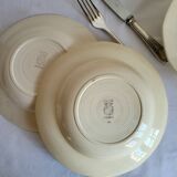 7 vintage deep plates in earthenware from Digoin Sarreguemines