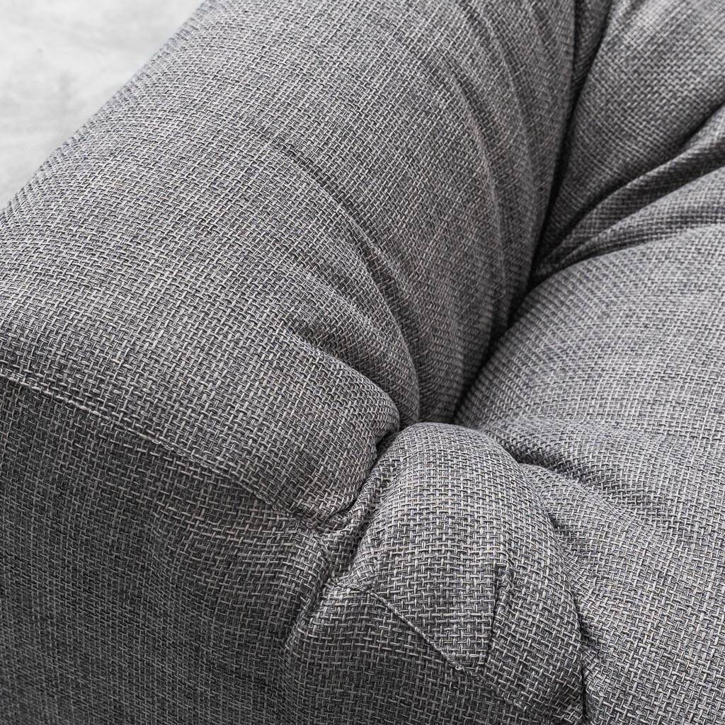Paire de fauteuils en tissu gris vintage des années 1970