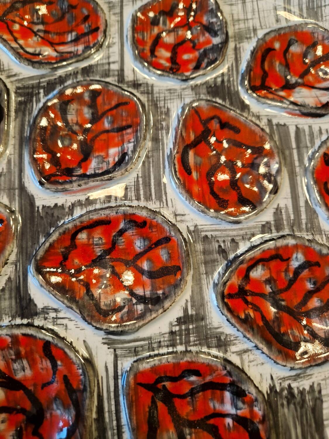 Oyster display dish, Pornic earthenware