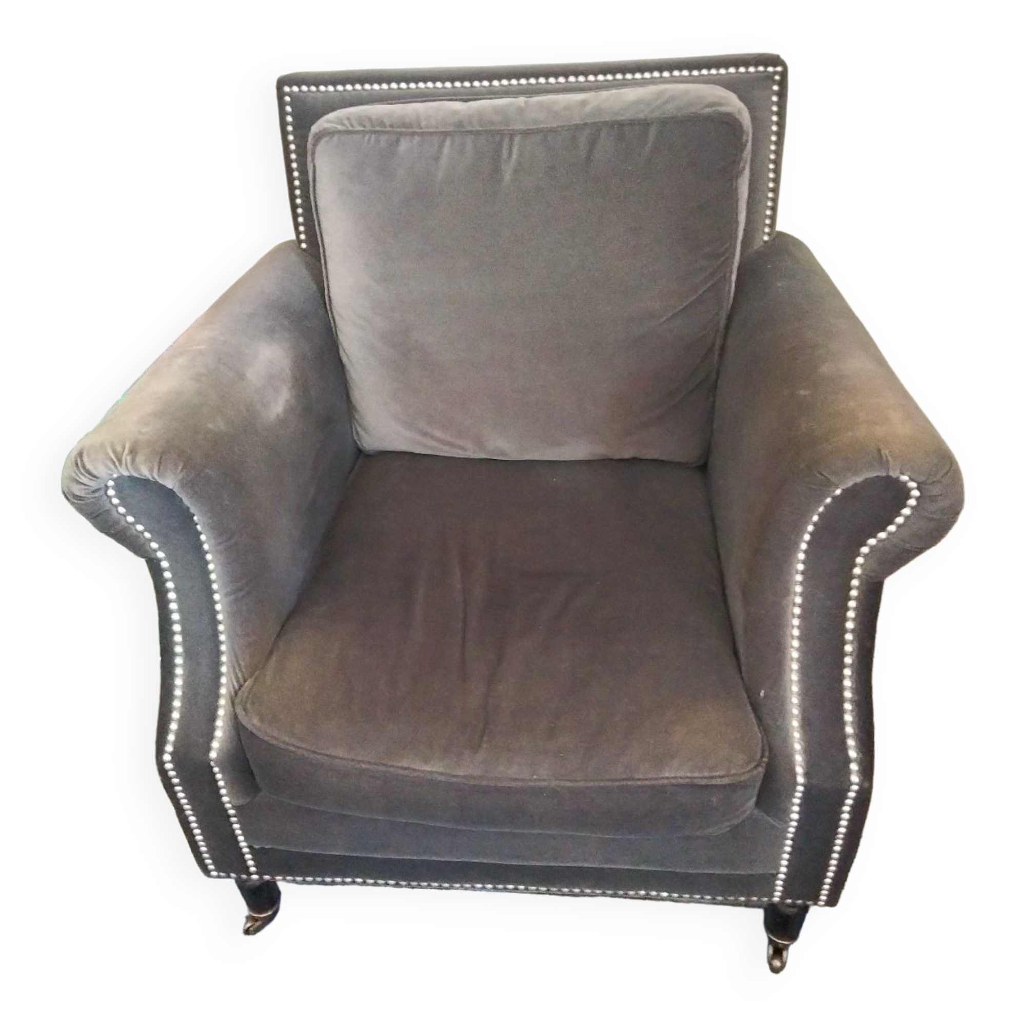 Velvet armchair