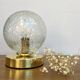 Vintage globe-laying lamp in cracked glass effect