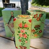 Hand-painted nesting boxes in the 90s