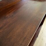 Bookcase vintage natural wood shelves open to three shelves